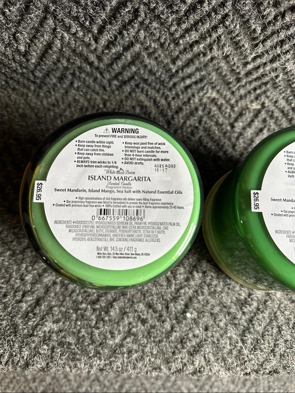 White Barn Island Margarita 3 Wick Candle